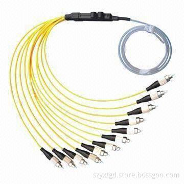 FC Fiber Optic Patch Cord with 15kg Anti-tensile Force and High Reflection Loss, APC MPO